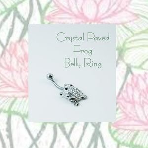 5/$10 | CZ Paved Jumping Frog Belly Ring